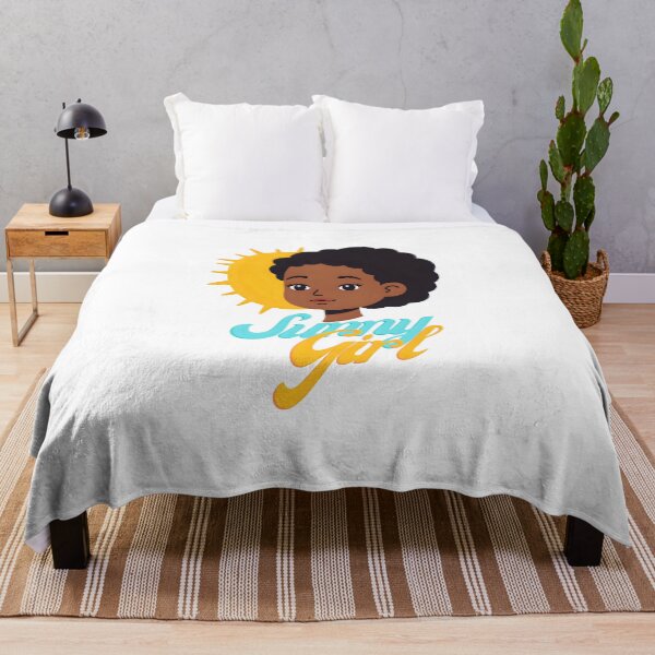 Item preview, Sunny Girl – Black Anime Girl with Afro & Radiant Vibes designed and sold by OsasChild.