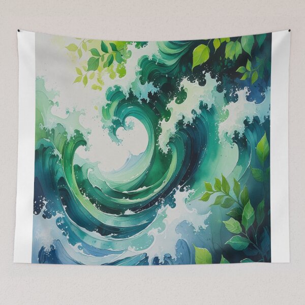 Item preview, Leaf and Waves Pattern designed and sold by saly55887.