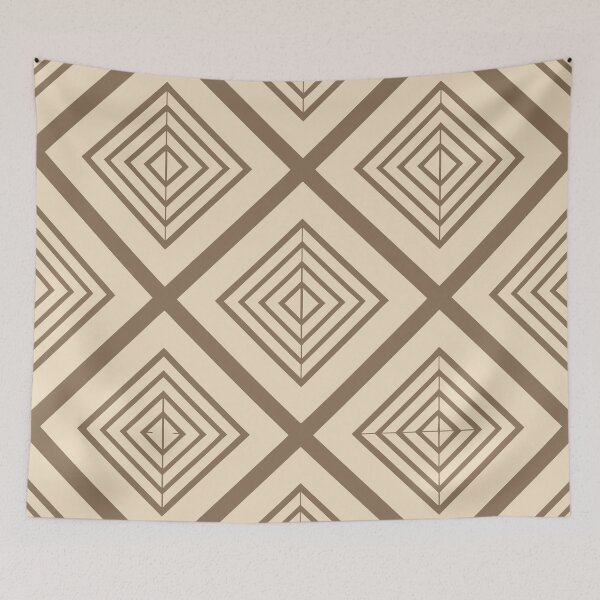 Item preview, GEOMETIC BEIGE SQUARE PATTERN designed and sold by trengeee.