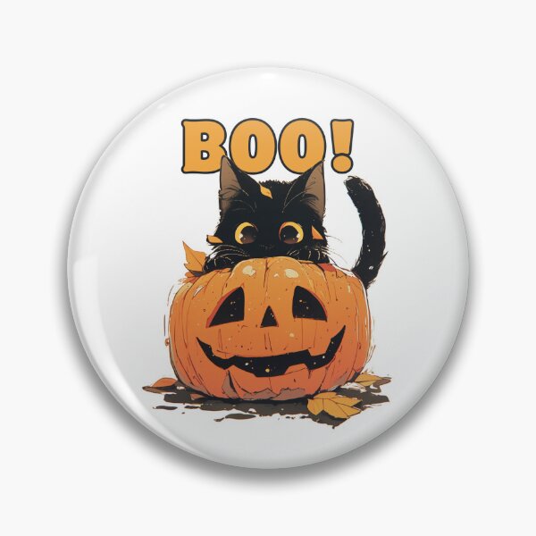 Item preview, Retro Halloween Cat in Jack-o’-Lantern Illustration designed and sold by kotjapuhouse.