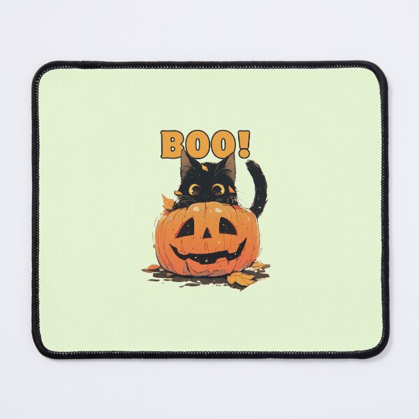 Item preview, Retro Halloween Cat in Jack-o’-Lantern Illustration designed and sold by kotjapuhouse.