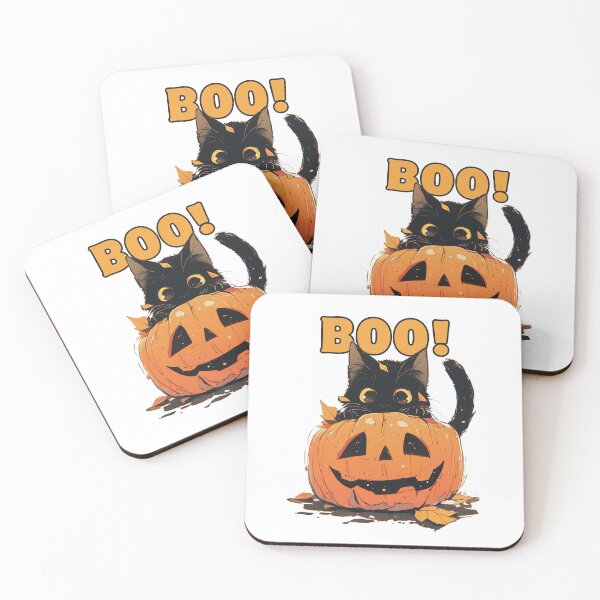 Item preview, Retro Halloween Cat in Jack-o’-Lantern Illustration designed and sold by kotjapuhouse.