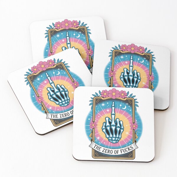Item preview, The Zero of Fucks Tarot - Skeleton Hand - Sarcastic Gothic Art designed and sold by Charlietule.