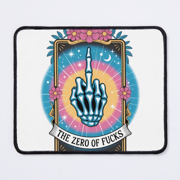 Item preview, The Zero of Fucks Tarot - Skeleton Hand - Sarcastic Gothic Art designed and sold by Charlietule.