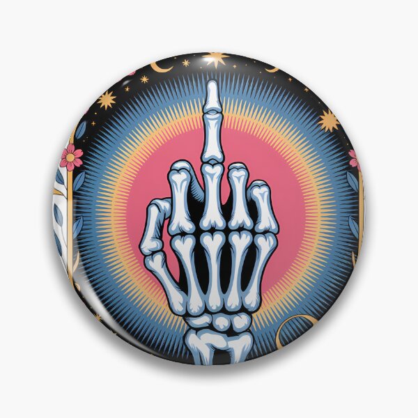 Item preview, The Zero of Fucks Tarot - Skeleton Middle Finger - Dark Sarcastic Art designed and sold by Charlietule.