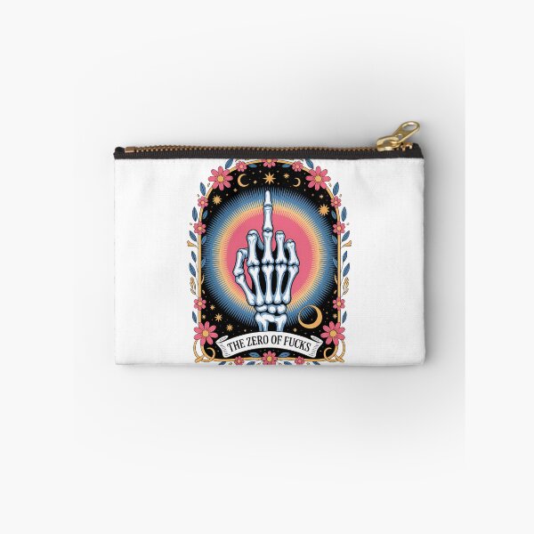Item preview, The Zero of Fucks Tarot - Skeleton Middle Finger - Dark Sarcastic Art designed and sold by Charlietule.