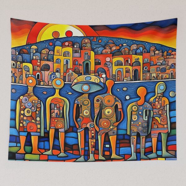 Item preview, Friends on holiday designed and sold by George Hutton Hunter.