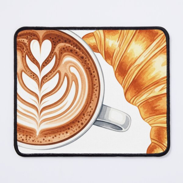 Item preview, Latte Art with Croissant designed and sold by Eif53.