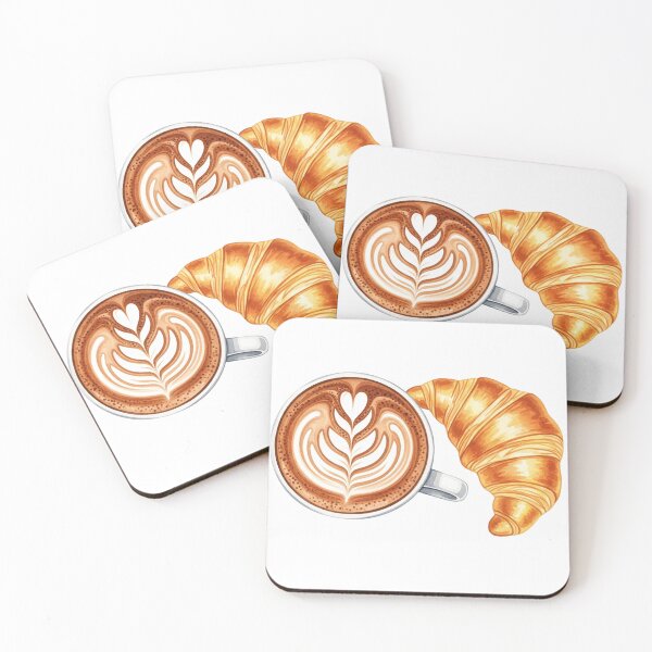 Item preview, Latte Art with Croissant designed and sold by Eif53.