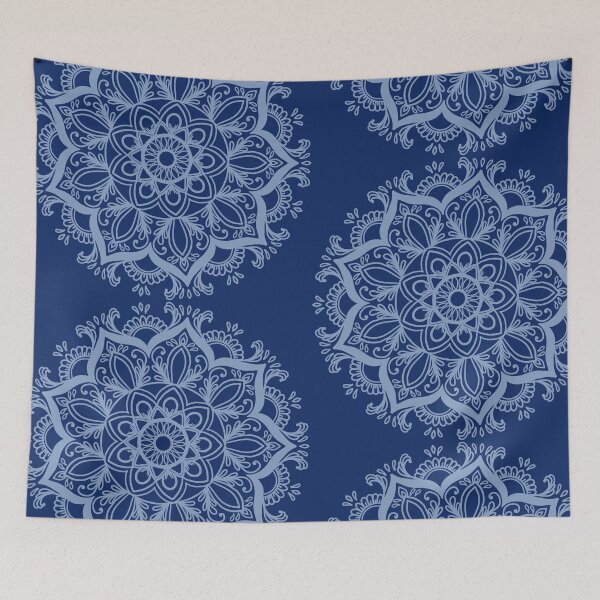 Item preview, Blue Mandala Flora Seamless designed and sold by LifeTU.
