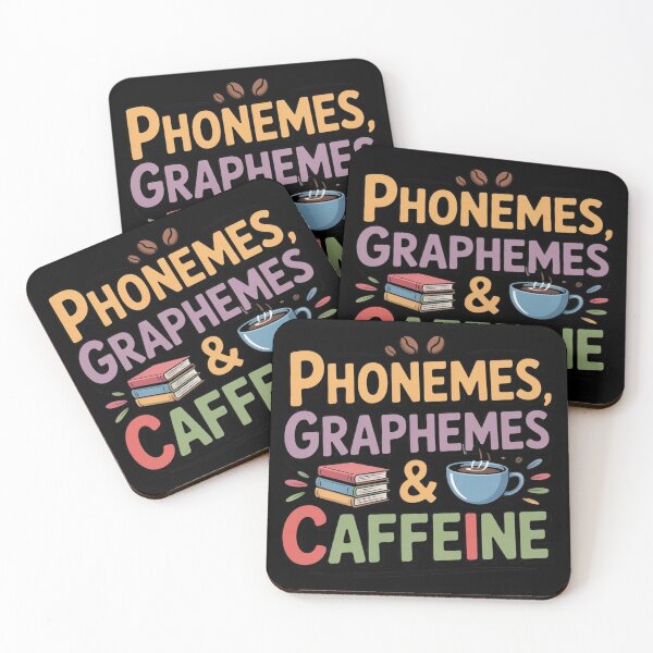 Item preview, Phonemes Graphemes & Caffeine Teacher T-Shirt – Literacy, Coffee, reading teacher, groovy, coffee lovers designed and sold by teevoxx.