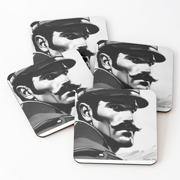 Item preview, Adam Zest Signed Limited Edition:1940's Russian Gay Leather Military "Commander Borisov" Gay Pride Graphic Design designed and sold by ItsAKinkThing.