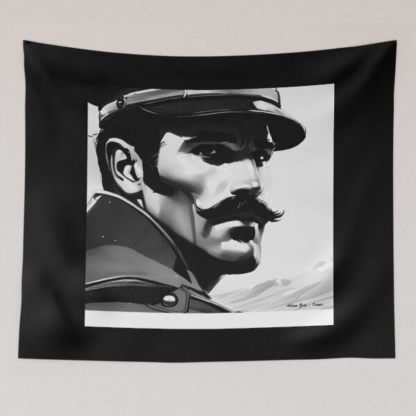 Item preview, Adam Zest Signed Limited Edition:1940's Russian Gay Leather Military "Commander Borisov" Gay Pride Graphic Design designed and sold by ItsAKinkThing.