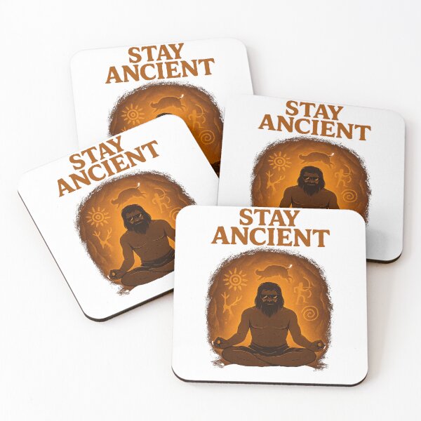 Item preview, Stay Ancient – Temple Meditation Caveman designed and sold by mawelly.