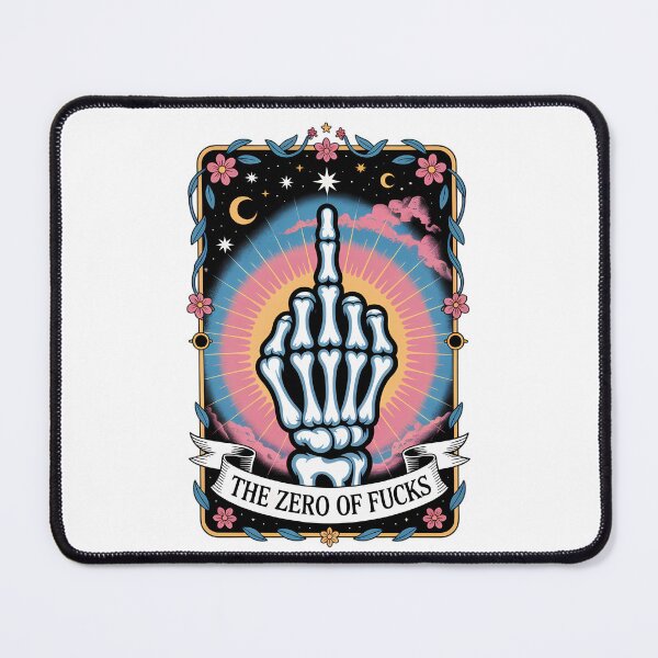 Item preview, The Zero of Fucks Tarot - Skeleton Gesture - Gothic Cosmic Humor designed and sold by Charlietule.