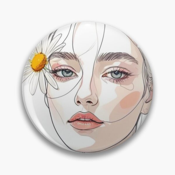 Item preview, Drawing of a female face designed and sold by SonSonia.