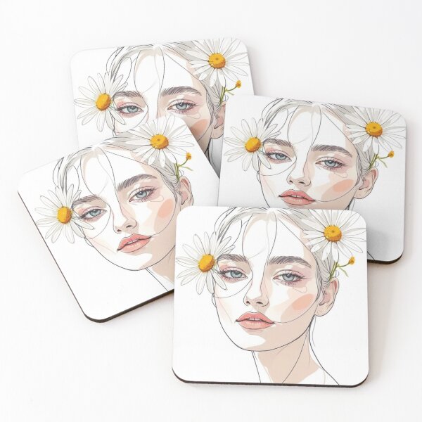 Item preview, Drawing of a female face designed and sold by SonSonia.
