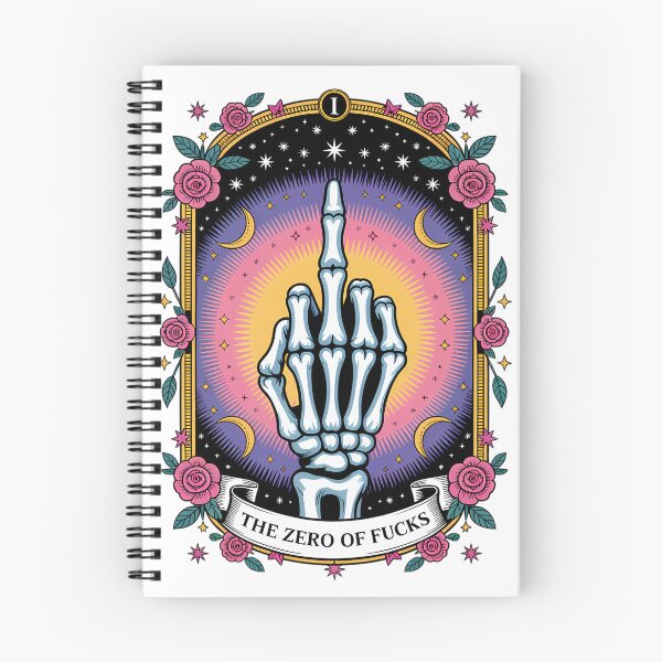 Item preview, The Zero of Fucks Tarot - Skeleton Middle Finger - Sarcastic Occult Art designed and sold by Charlietule.