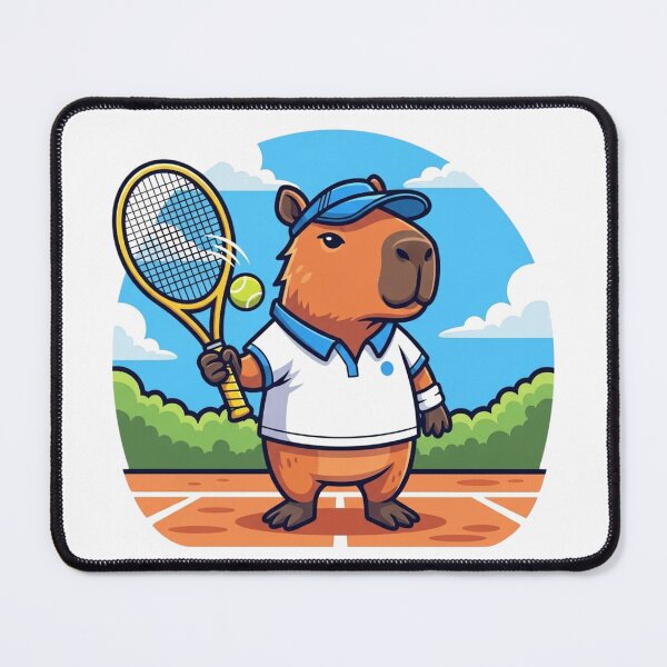 Item preview, Capybara Tennis Champ designed and sold by Furrly.
