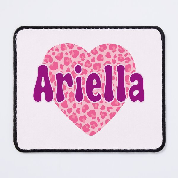 Item preview, Ariella Name Pink Leopard Heart  designed and sold by Jeallan Designs.