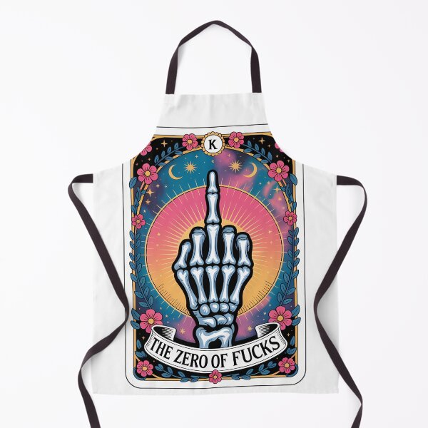 Item preview, The Zero of Fucks Tarot - Skeleton Hand - Cosmic Sarcastic Art designed and sold by Charlietule.