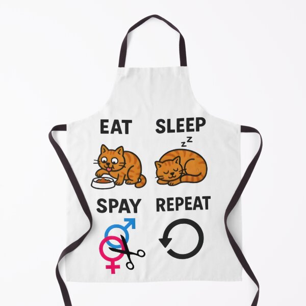 Item preview, Vet life -  importance of cat sterilization, eat sleep spay repeat designed and sold by Bettybee00.