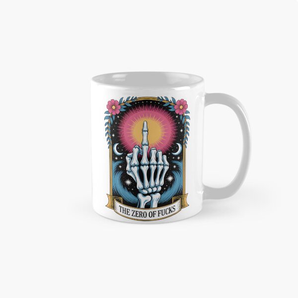 Item preview, The Zero of Fucks Tarot - Skeleton Hand - Dark Cosmic Humor designed and sold by Charlietule.