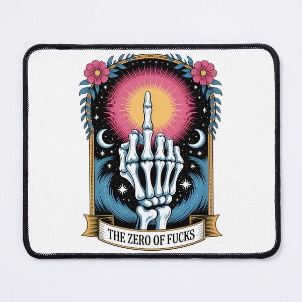 Item preview, The Zero of Fucks Tarot - Skeleton Hand - Dark Cosmic Humor designed and sold by Charlietule.