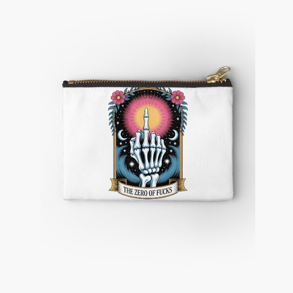 Item preview, The Zero of Fucks Tarot - Skeleton Hand - Dark Cosmic Humor designed and sold by Charlietule.