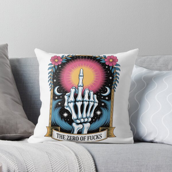 Item preview, The Zero of Fucks Tarot - Skeleton Hand - Dark Cosmic Humor designed and sold by Charlietule.