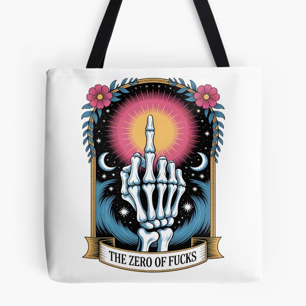 Item preview, The Zero of Fucks Tarot - Skeleton Hand - Dark Cosmic Humor designed and sold by Charlietule.