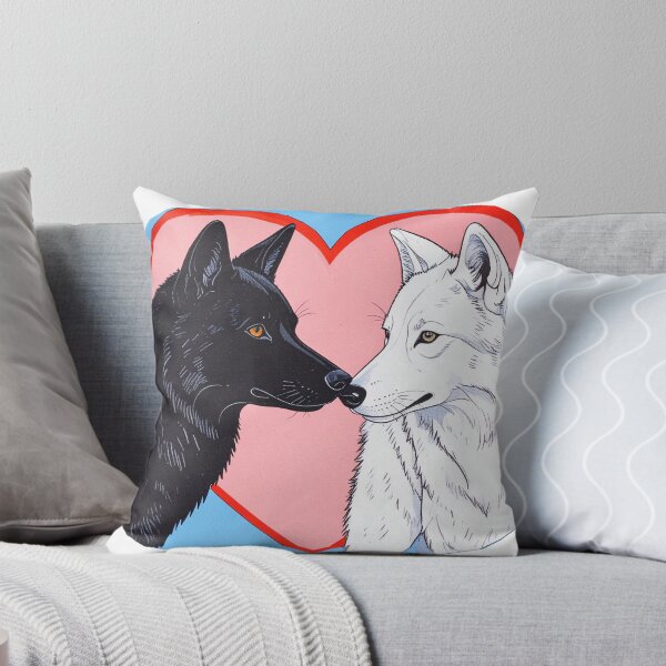 Item preview, Black and White Wolves in Love  designed and sold by saikoshkina.