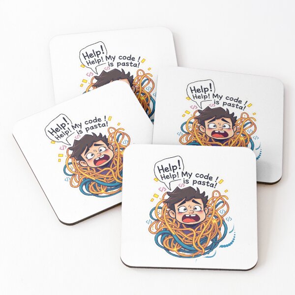 Item preview, Help! My Code Is Pasta – Funny Spaghetti Code Sticker designed and sold by FREELANIX.