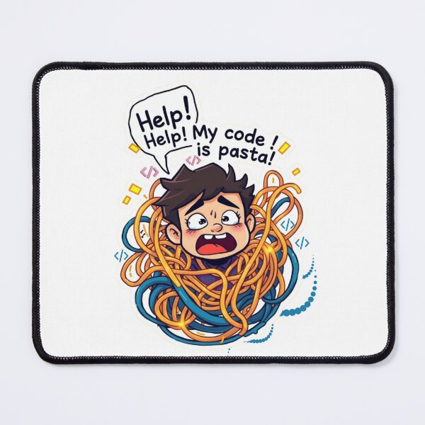 Item preview, Help! My Code Is Pasta – Funny Spaghetti Code Sticker designed and sold by FREELANIX.