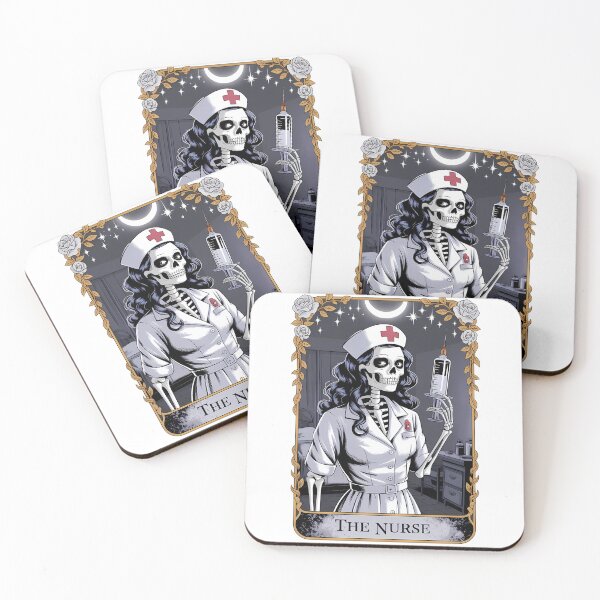 Item preview, The Nurse Tarot - Skeleton Nurse - Gothic Dark Art designed and sold by Charlietule.