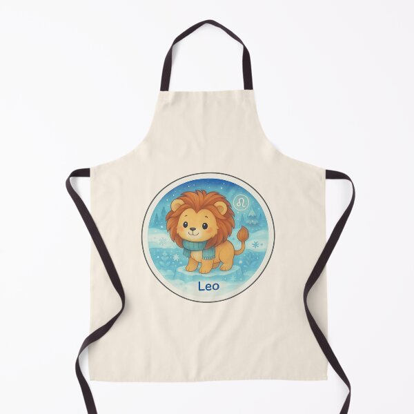 Item preview, Cute Winter Leo Zodiac Sign Sticker – Kawaii Lion in Snowy Landscape designed and sold by Nuist25.