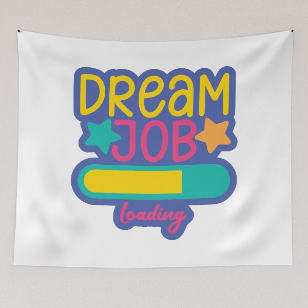 Item preview, Dream job loading lettering designed and sold by SweetberryHouse.
