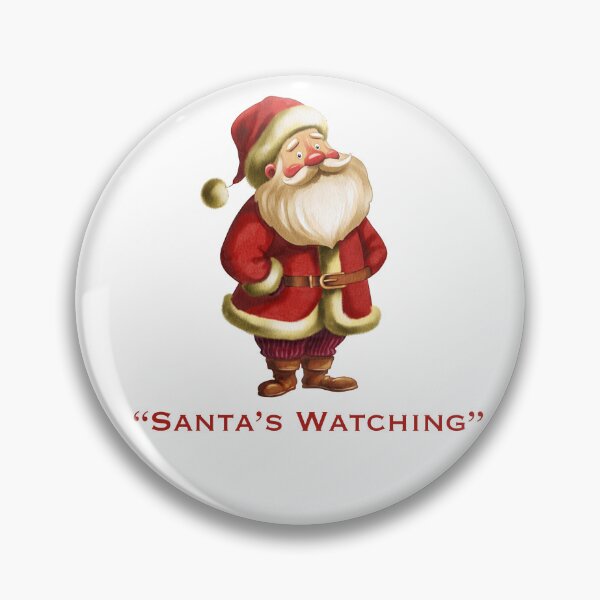 Item preview, Santa Claus in festive attire observing children, highlighting holiday spirit and anticipation during the Christmas season designed and sold by Ms. Iryna.