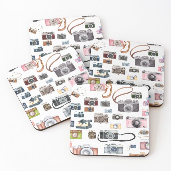 Item preview, Watercolor Vintage Cameras – Retro Photography Pattern designed and sold by Softglow-Studio.