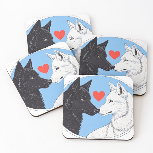Item preview, Black and White Wolves in Love designed and sold by saikoshkina.