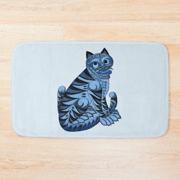 Item preview, Blue Tiger Cutout – Minhwa Hojak-do Korean Folk Art designed and sold by EmeraldeaArt.