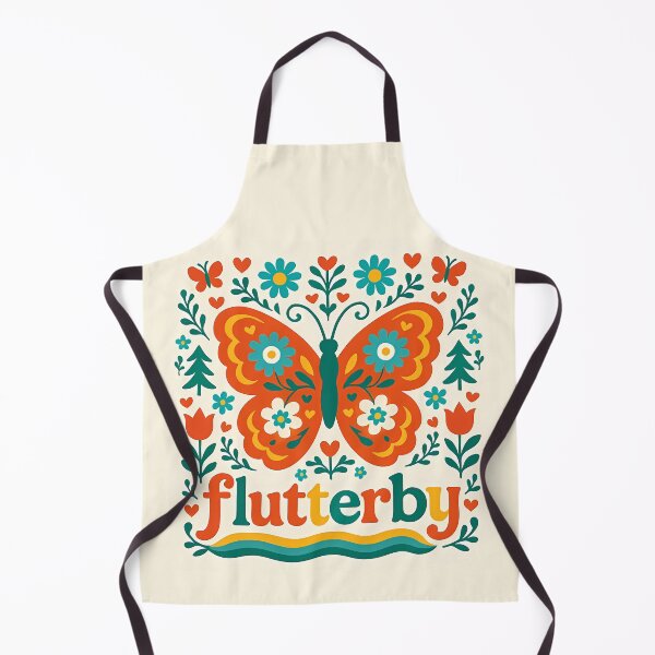 Item preview, Joyful Butterfly Flutterby - Whimsical Folk Art - Scandinavian Folk Art by heidiannemorris © designed and sold by FOLK ART FUSION by heidiannemorris.