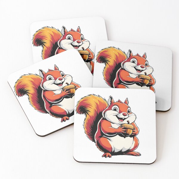 Item preview, Cute happy squirrel who is happy about the nut. designed and sold by MyPixelFun.