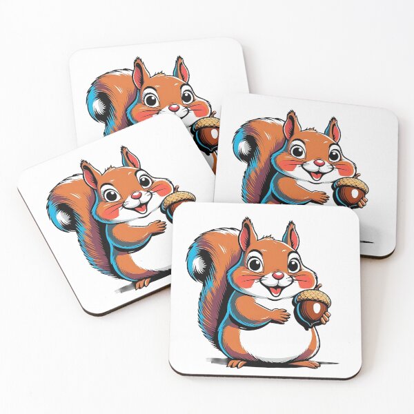 Item preview, Cute squirrel happy about the nut. designed and sold by MyPixelFun.