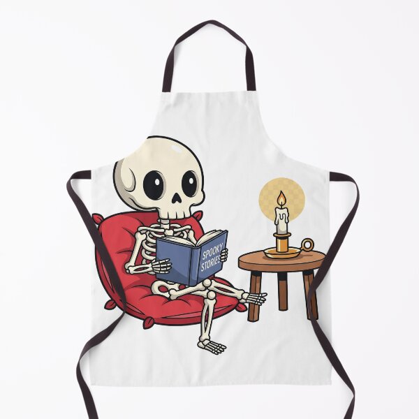 Item preview, Spooky Cute Skeleton Reading a Book by Candlelight designed and sold by ChameloX.