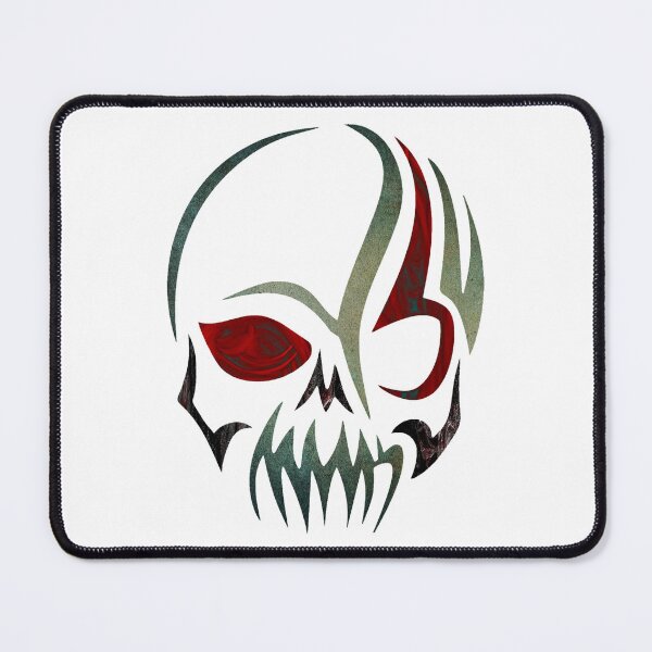 Item preview, Cool Punk Red and Green Tribal Skull  designed and sold by SunsetSpectrum.