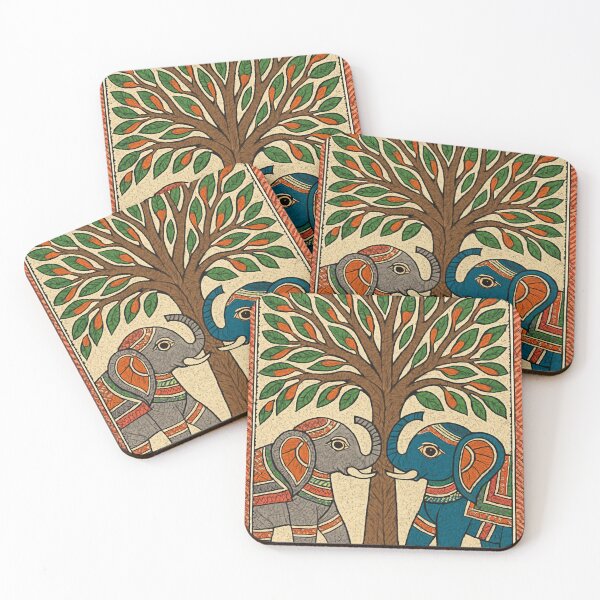 Item preview, Symbol of Strength: Madhubani Elephants BY SHREE505 designed and sold by shree505.