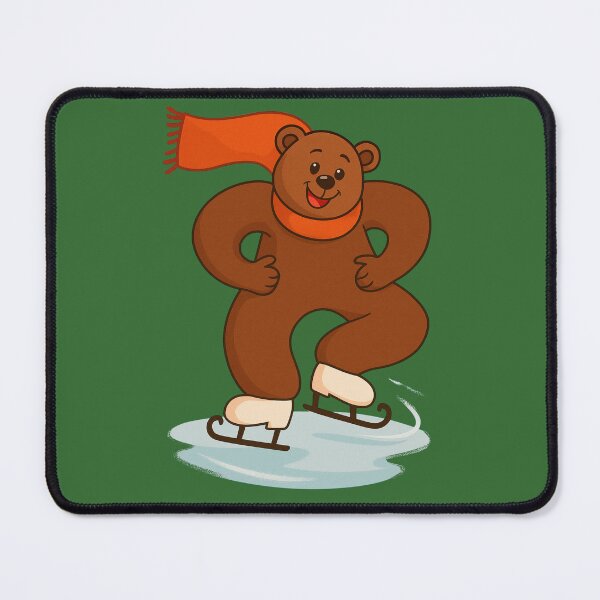 Item preview, Joyful ice skating bear designed and sold by MaPerle.