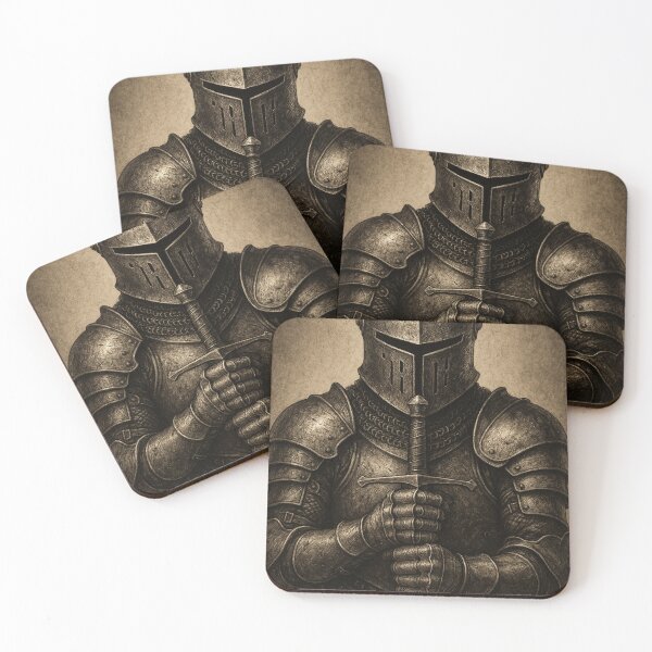 Item preview, Medieval Knight in Full Armor Portrait designed and sold by photoparadise22.