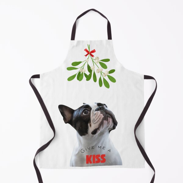 Item preview, "Give Me a Kiss" - French Bulldog and Mistletoe - Dog Lover designed and sold by Furrly.